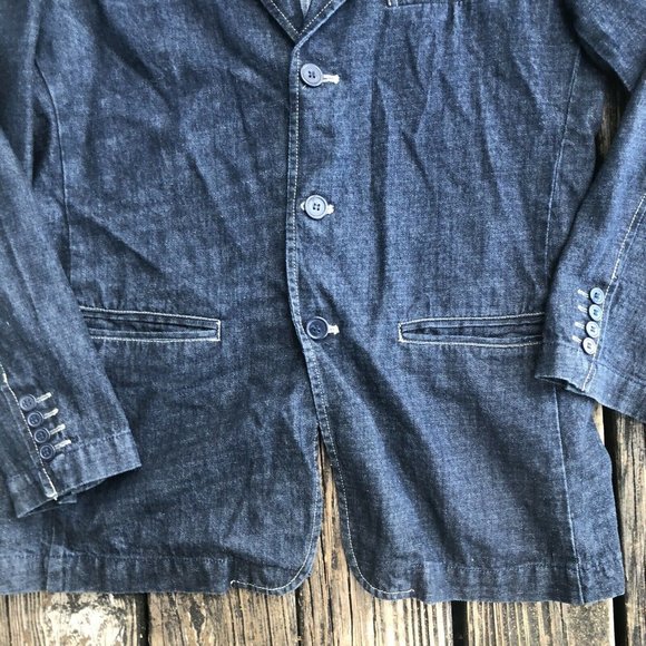 Gear Seven Collection Skull Embroidery Jean Jacket Size M Mens Blue Denim Coat - Picture 5 of 7